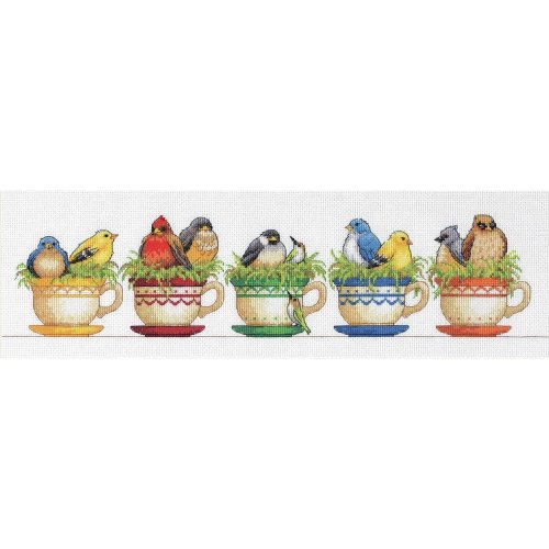 (image for) Teacup Birds Counted Cross Stitch Kit